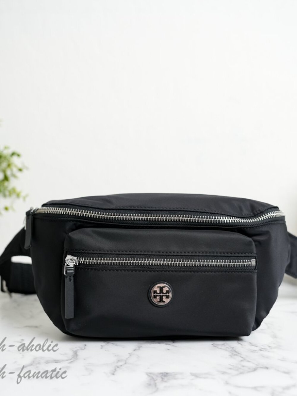 Tory Burch Nylon Belt Bag Fanny Pack 170436 in Black Lightweight NWT